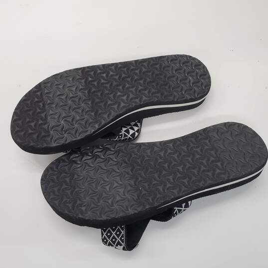 Teva Women's Mush Kalea Black & White Flip Flops Size 6 image number 2