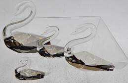 Asfour  Crystal  4 Piece  Swan Set  IOB