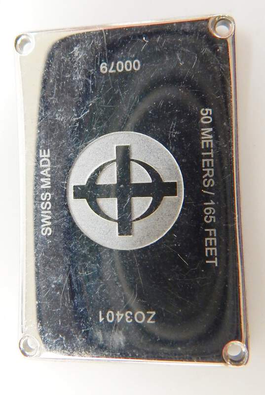Zodiac Z03401 Rectangle Swiss Quartz Black Leather Strap Watch 41.1g image number 5