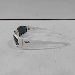 White Ray-Ban Sunglasses w/ Black Leather Case alternative image