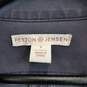 Slate blue gray zip up cotton moto jacket women's S nwt image number 4