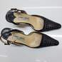 Jimmy Choo Black Perforated Leather Slingback Heels Size 35.5 AUTHENTICATED image number 3