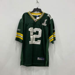 Mens Green Yellow Green Bay Packers Rodgers #12 Football NFL Jersey Size 52