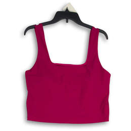 Womens Pink Square Neck Wide Strap Sleeveless Camisole Top Size XL alternative image