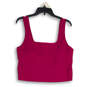 Womens Pink Square Neck Wide Strap Sleeveless Camisole Top Size XL image number 2