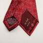 NWT Mens Red Silk  Four-In-Hand Geometric Pointed Designer Neck Tie image number 3