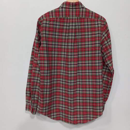 Ralph Lauren Custom Fit Men's Red/Green Plaid Button-Up Shirt Size M image number 5