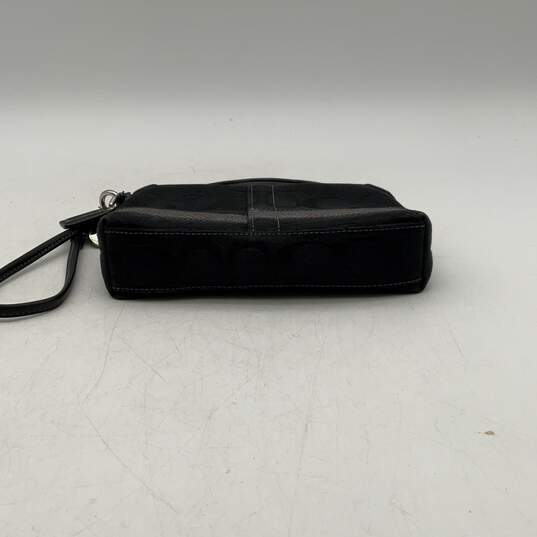 Coach Womens Black Glitter Bag Charm Turnlock Wristlet Wallet Clutch image number 5