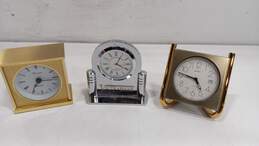 Bundle of 3 Vintage Desk Clocks