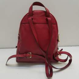 Michael Kors Leather Rhea Zip Medium Backpack Red alternative image