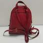 Michael Kors Leather Rhea Zip Medium Backpack Red image number 2