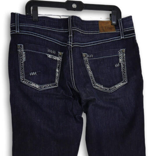 Womens Blue Denim Medium Wash 5-Pocket Design Straight Leg Jeans Size 33L image number 4