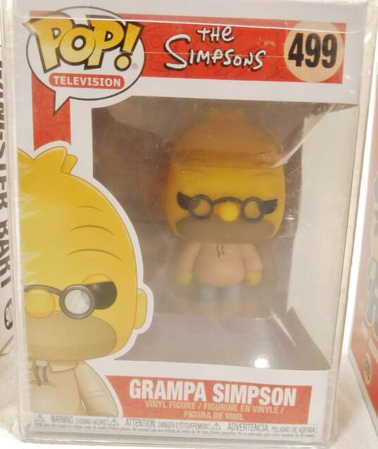 Simpsons Funko Pop Figures IOB Gangster Bart Grampa Glowing Burns Chief Wiggum image number 3