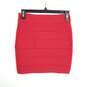 Bebe Women Red Knitted Bandage Skirt M NWT image number 1
