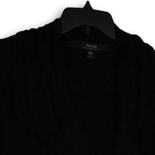 Womens Black Long Sleeve Asymmetrical Zip Moto Jacket Size Medium image number 3
