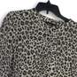 APT.9 Womens Black White Animal Print Round Neck Pullover Blouse Top Size 2X image number 3