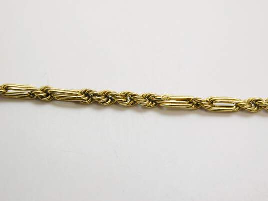 14K Yellow Gold Fancy Mixed Chain Bracelet 2.6g image number 3