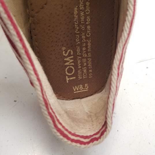 Toms Classic Rope Slip On Shoes Red 8.5 image number 7