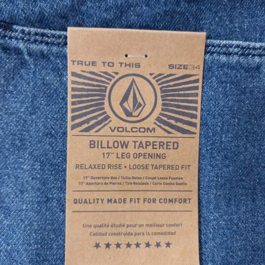 Volcom Men's Billow Tapered Denim Jeans Size 34 NWT image number 4