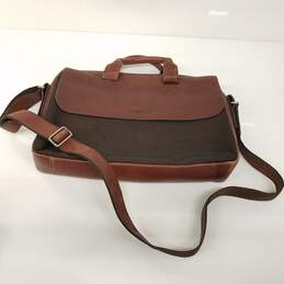 Bally Brown Leather & Fabric Messenger Bag alternative image