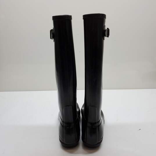Hunter Tall Black Rain Boots Women's Size 8M/9F image number 4