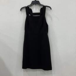 NWT Club Monaco Womens Black Sleeveless Shoulder Strap Back Zip Mini Dress Sz 4
