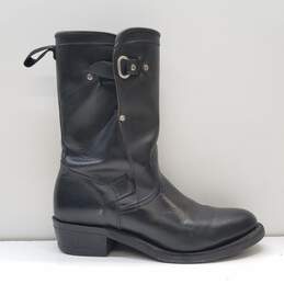 Boulet Leather Buckle Boots Black 10.5