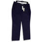 NWT Womens Blue Denim Dark Wash Pockets Slim Fit Straight Leg Jeans Size 3 image number 1