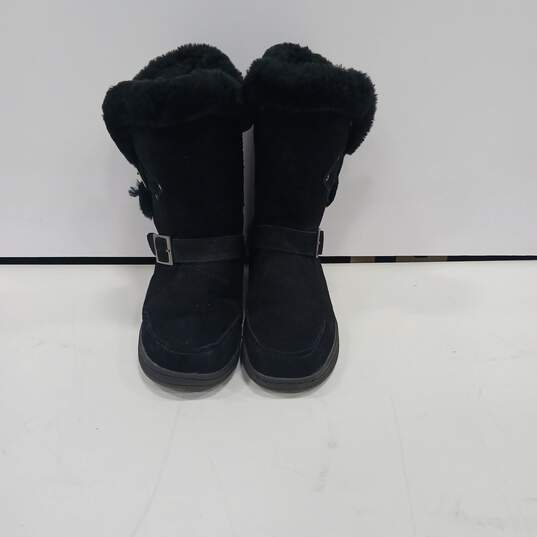 Bearpar Women's Black Fur Boots Size 10 image number 3