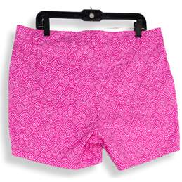 Stella Parker Womens Pink White Flat Front Slash Pocket Chino Shorts Size 16 alternative image