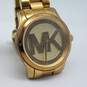 Michael Kors 37mm Case Signature Gold Tone Men's Stainless Steel Quartz Watch image number 7