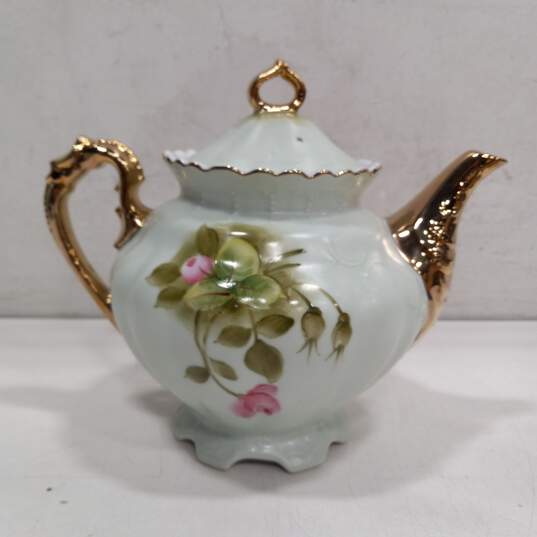 2pc Set of Vintage Lefton China Teapots w/Lids image number 1