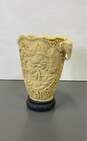 Vintage Asian Hand Carved Resin Vase image number 3