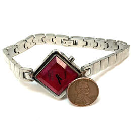 Designer Invicta 3829 Silver-Tone Chain Strap Pink Dial Analog Wristwatch alternative image