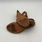 ASH Womens Brown Open Toe High Wedge Heel Buckle Strappy Sandals Size 36.5 image number 5