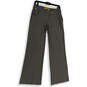 Womens Gray Flat Front Stretch Pockets Straight Leg Ankle Pants Size 6 image number 1