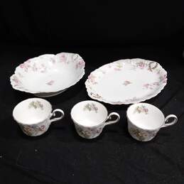 Haviland Cups, Bowl, and Platter 5pc Lot