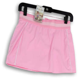 NWT Womens Pink Regular Fit Flat Front Elastic Waist Mini Skirt Size S