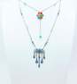 Michael Negrin & Sweet Romance Crystal Floral Layering Necklaces 18.1g image number 1