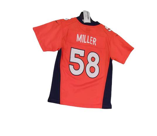 Kids Orange Denver Broncos Von Miller Football NFL Jersey Size Medium image number 1