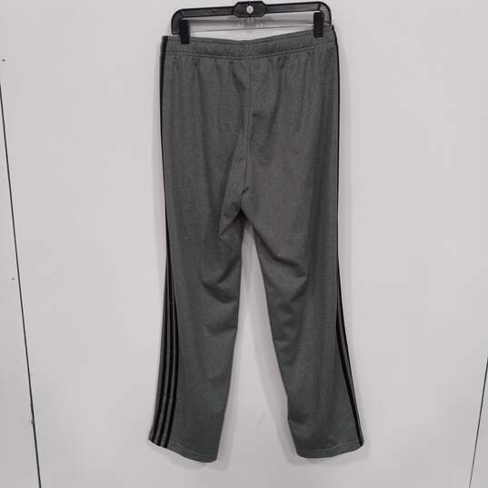Adidas Men's Gray Striped Training Track Sweatpants Size M image number 2