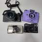 Bundle of 4 Assorted Cameras, Lenses, Flashes & Accessories In Purple Carrying Case image number 4