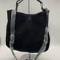 NWT Womens Blanta Black Faux Suede Detachable Strap Pockets Zipper Hobo Bag image number 1