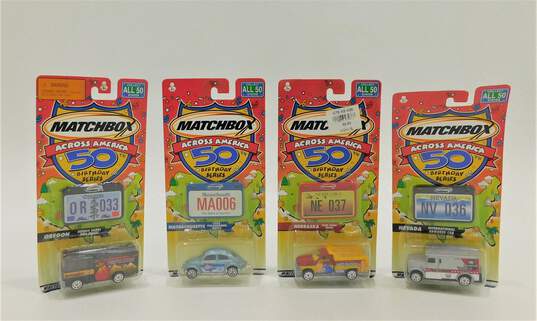 Matchbox Across America 50th Birthday Series Lot NV OR NE & MA image number 1