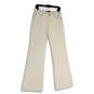 Womens White Denim Light Wash Pockets Stretch Bootcut Leg Jeans Size 10 image number 1