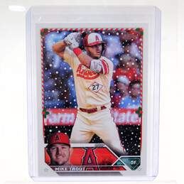 2023 Mike Trout Topps Holiday SP Variation Los Angeles Angels