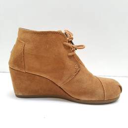 Toms Suede Desert Wedge Taupe 8.5