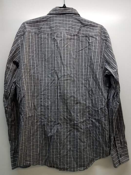 Hugo Boss Grey Check Long Sleeve Shirt Size 16.5 image number 4