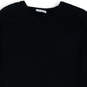 Womens Black Short Sleeve Collarless Crew Neck Pullover T-Shirt Size Small image number 3