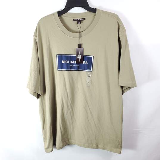 Michael Kors Men Olive Green T Shirt XXL NWT image number 4
